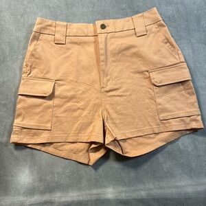 Love Tree Women's Cargo Shorts in Tan Large